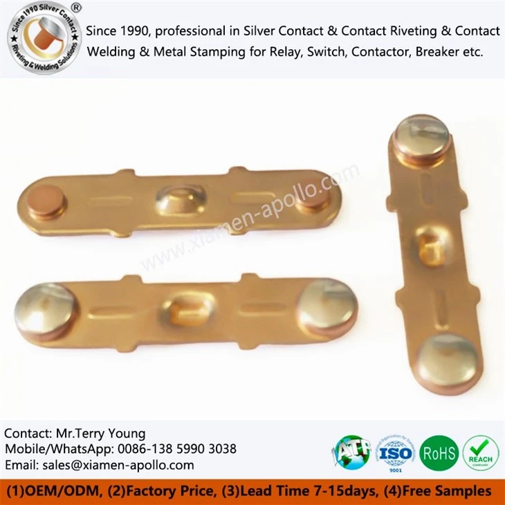 AC Contactor Static Contact Brass Rivet Assembly AC Contactor Static Contact Brass Rivet Assembly