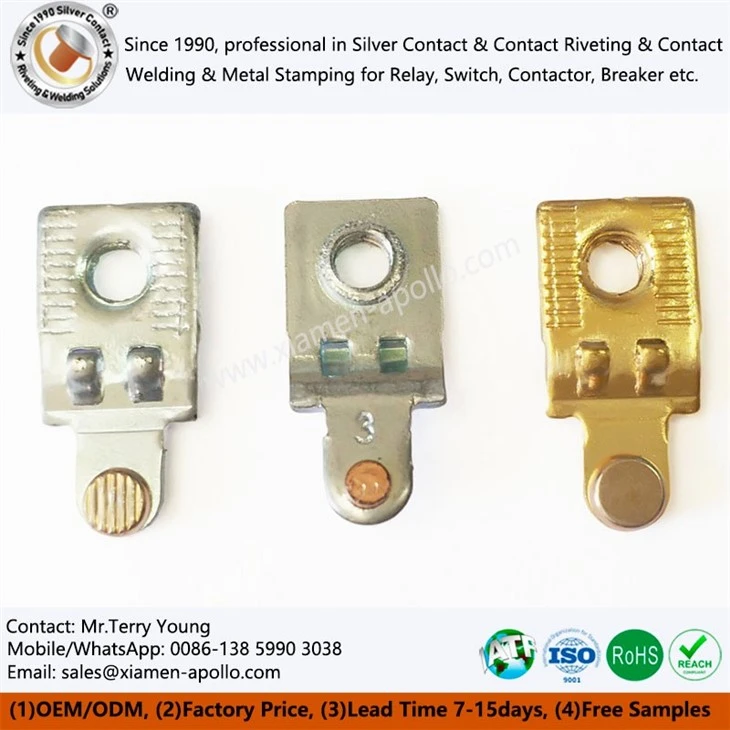 Brass Riveted Static Contact for AC Contactor Brass Riveted Static Contact for AC Contactor