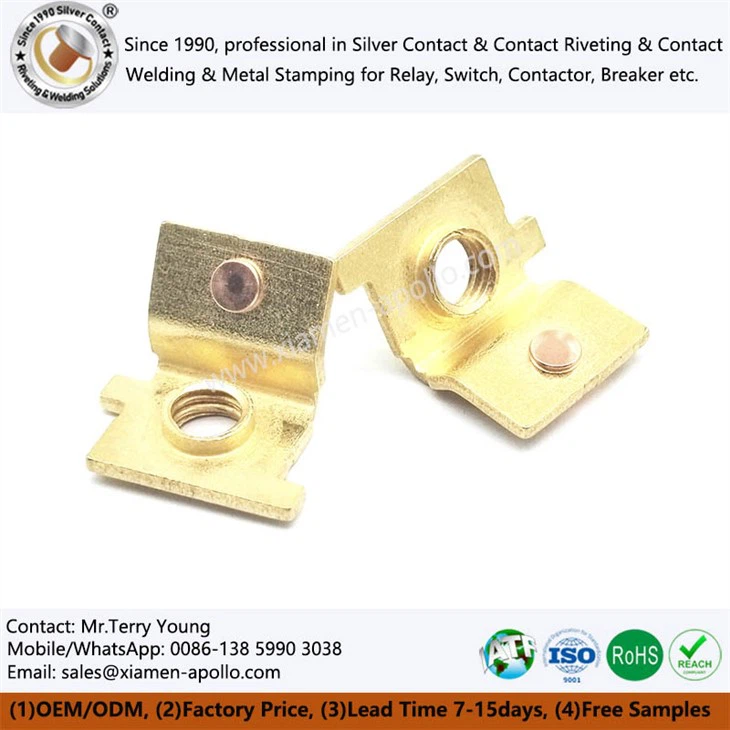 Brass Stamping Silver Contactededed