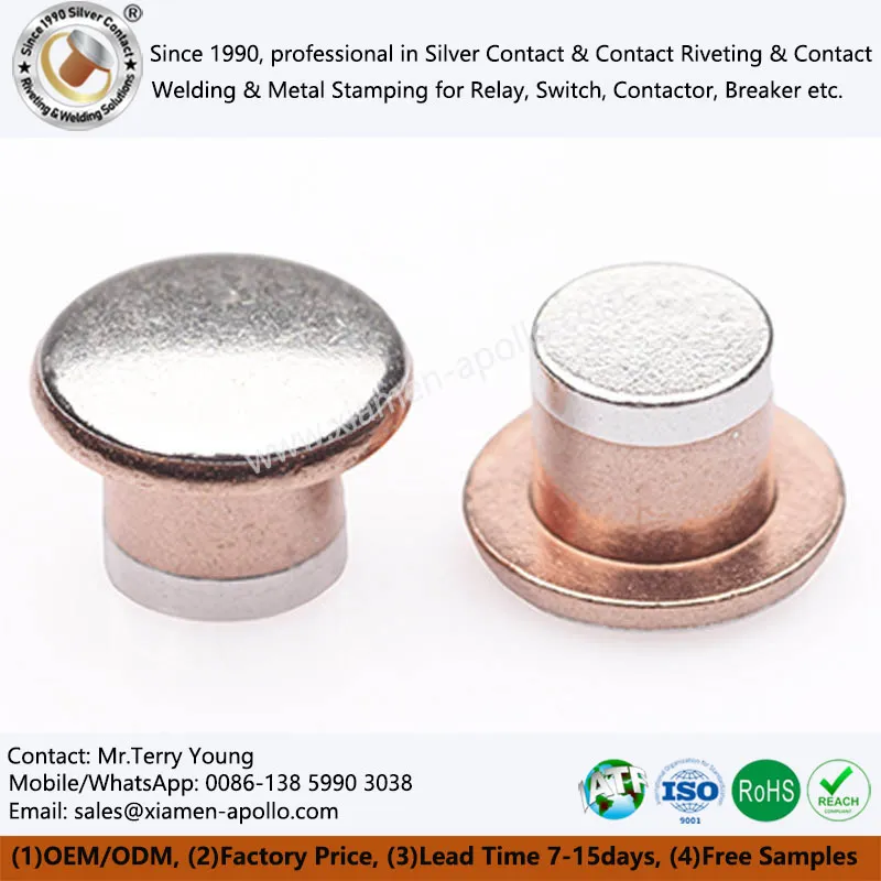 Kuntatt tal-metall doppju elettriku Rivet