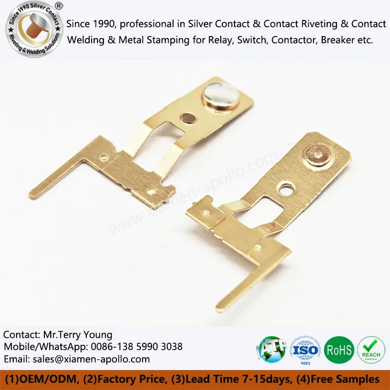 Relay moving spring riveted assembly Relay moving spring riveted assembly