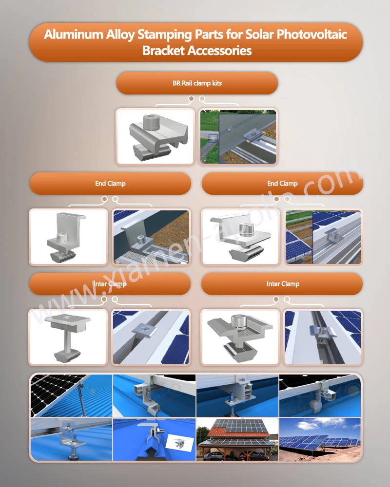 Aluminum Alloy Stamping Parts for Solar Photovoltaic Bracket Accessories Aluminum Alloy Stamping Parts for Solar Photovoltaic Bracket Accessories