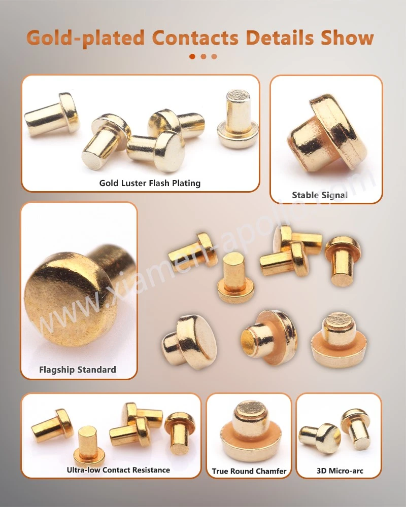 Gold-plated contacts Details Show Gold-plated contacts Details Show