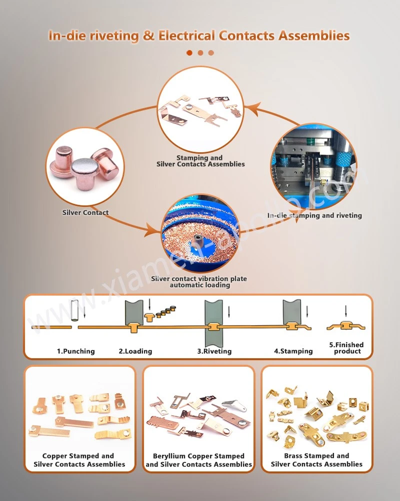 In-die Riveting and Riveted Contact Terminal Assembly In-die Riveting and Riveted Contact Terminal Assembly