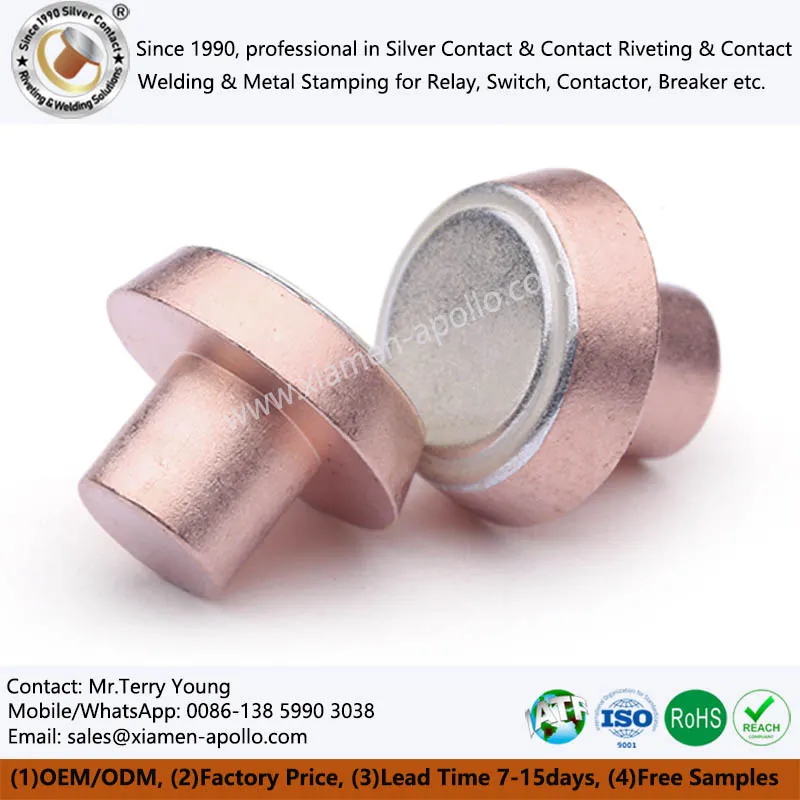 Rivets tal-Kuntatt Bimetali għar-Relay tal-Latching Manjetiku